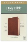 NLT Giant Print Personal Size Bible, Leathersoft Rustic Brown